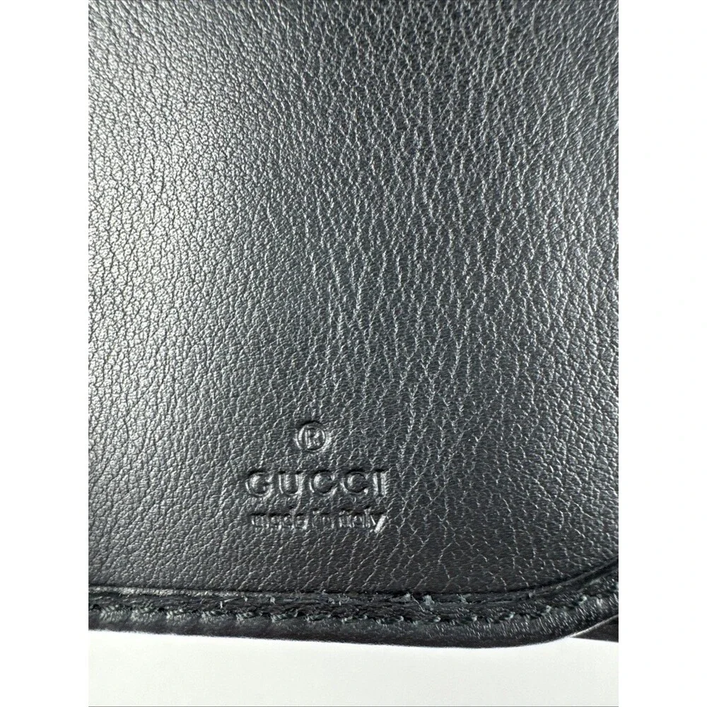 GGucci Bi-fold Long Wallet Python Snake Skin Leather Black - Picture 5 of 16